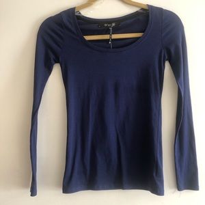 Long Sleeve Energie Scoop Neck Basic Tee
